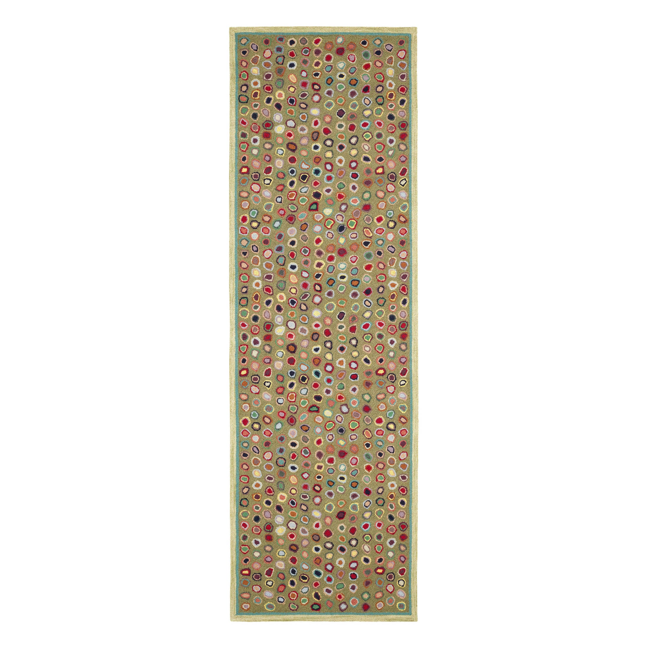 cat's paw hand micro hooked wool rug | sage cat's paw hand micro hooked wool rug | sage