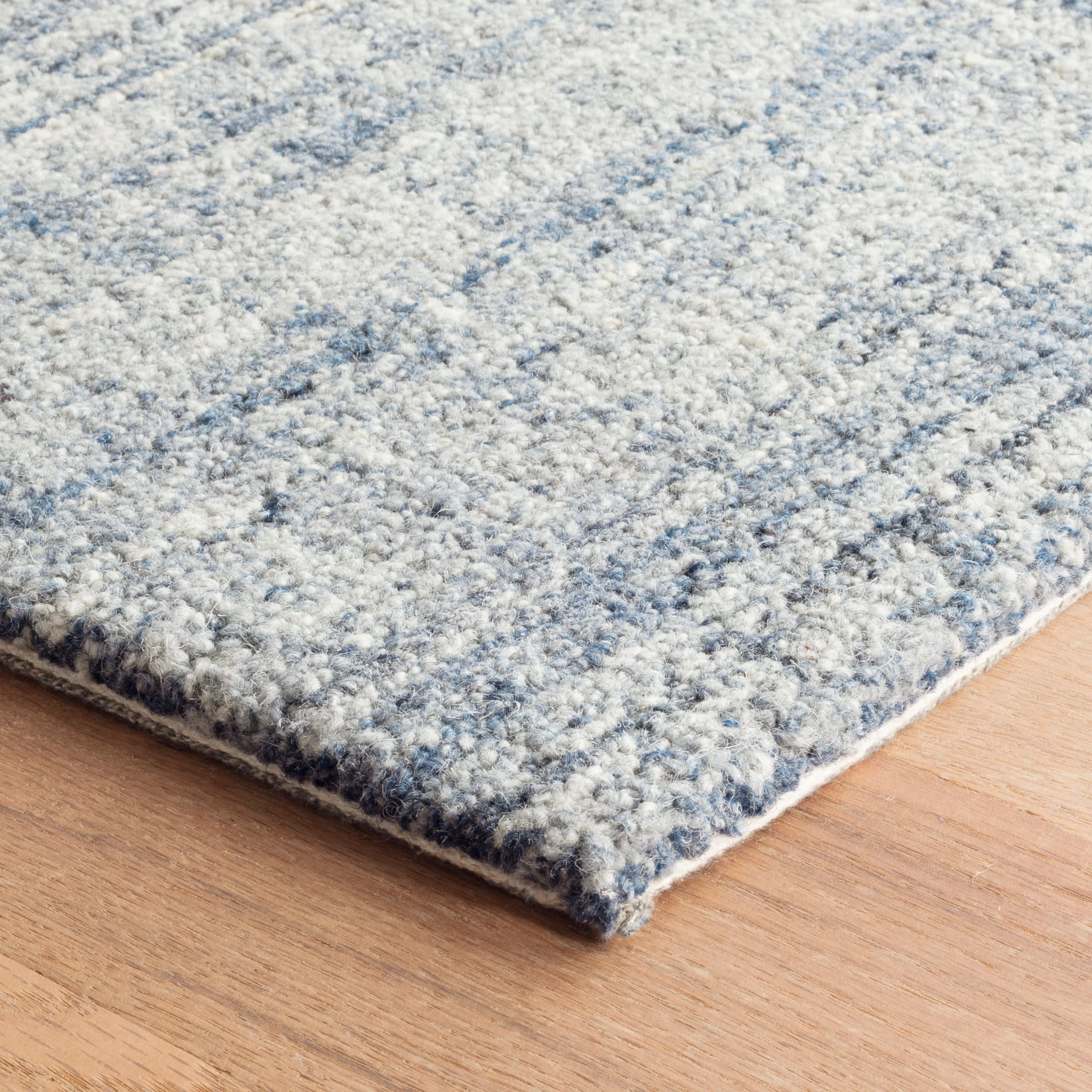 harris hand micro hooked wool rug | blue/ivory harris hand micro hooked wool rug | blue/ivory