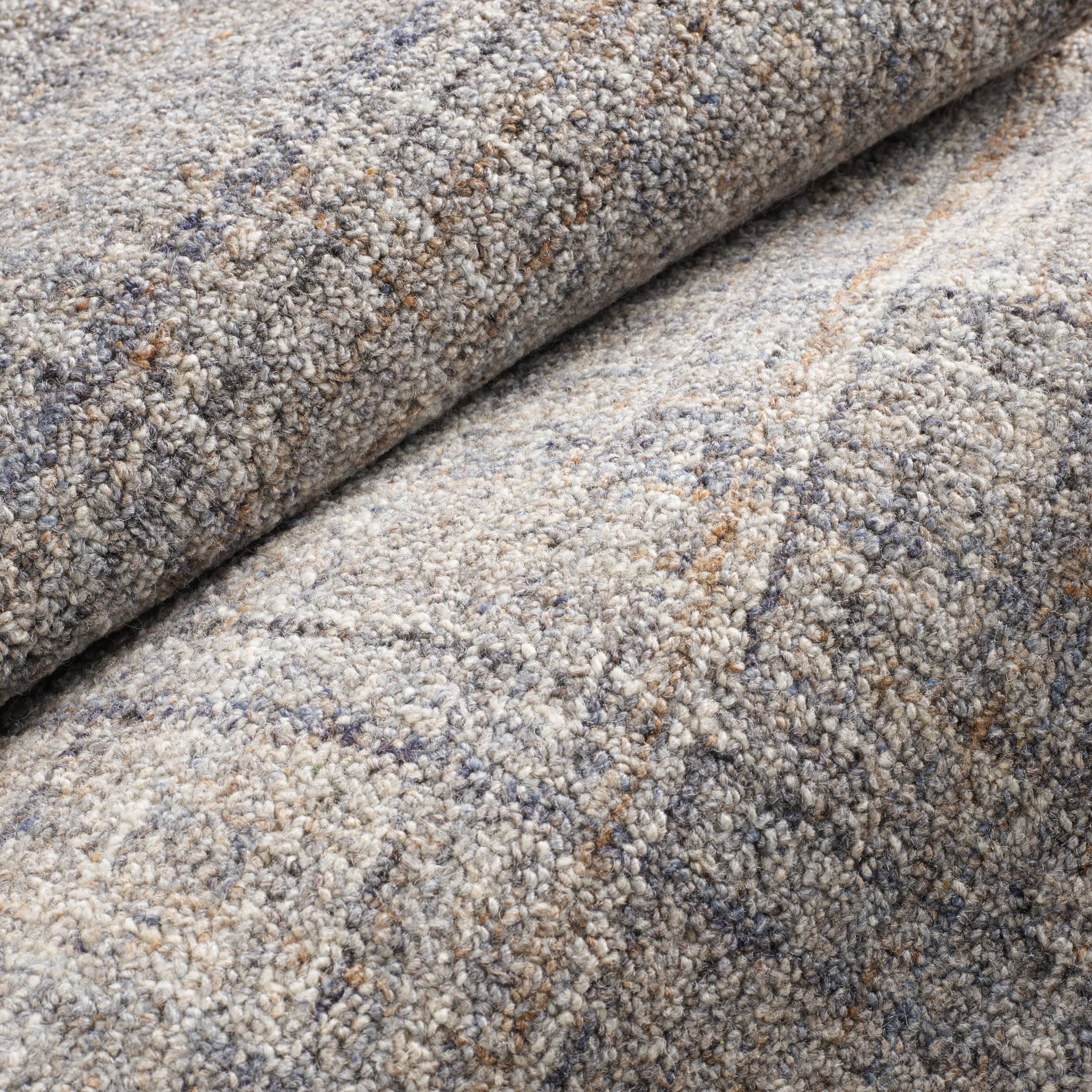 harris hand micro hooked wool rug | blue/brown harris hand micro hooked wool rug | blue/brown