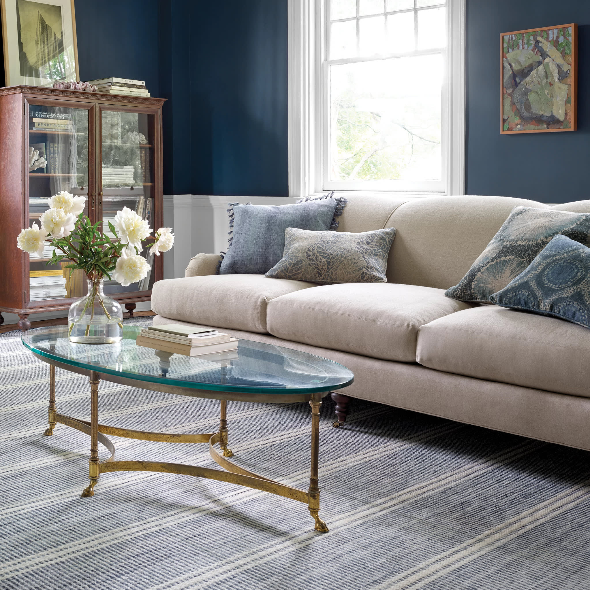 malta handwoven wool rug | blue malta handwoven wool rug | blue