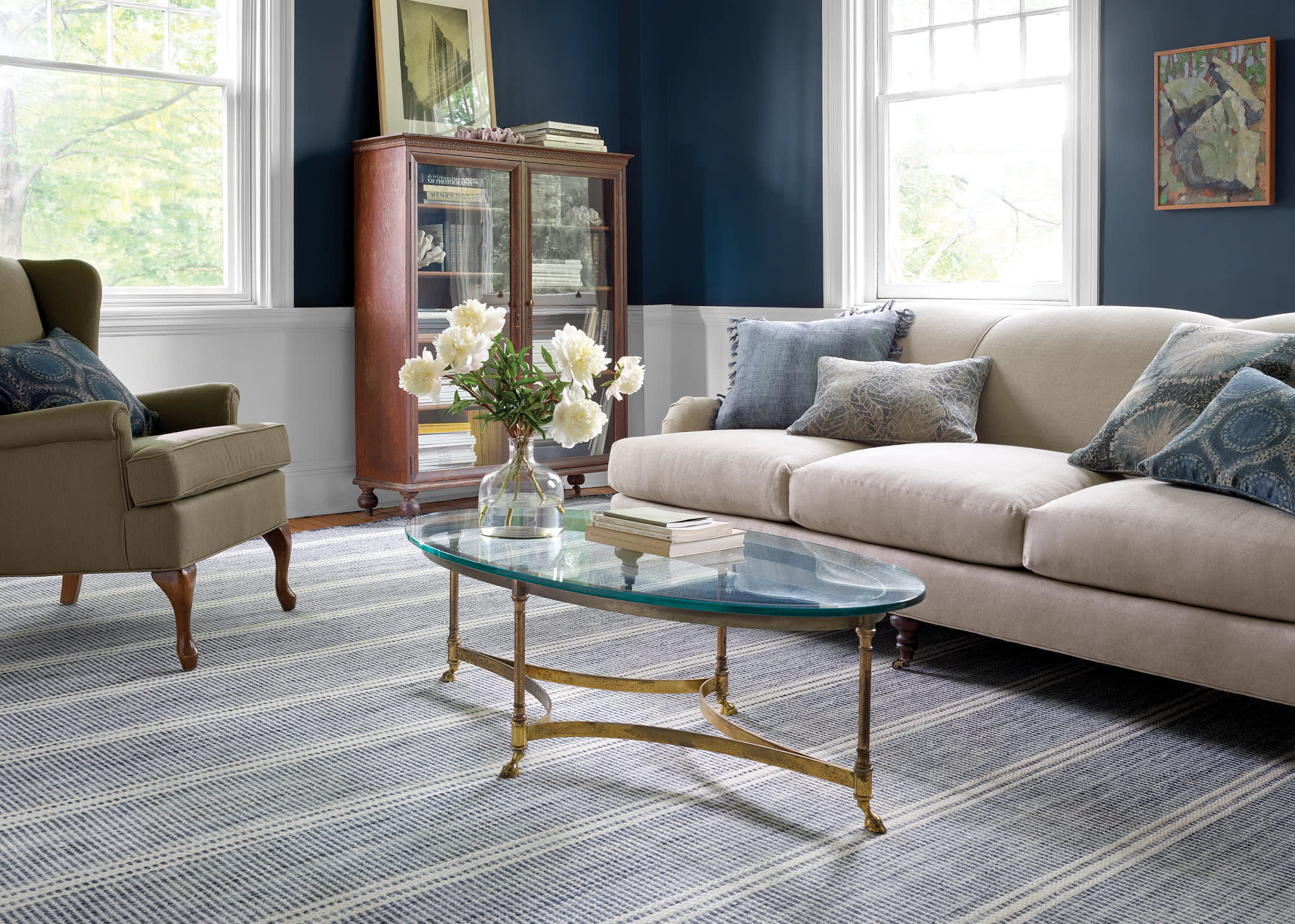 malta handwoven wool rug | blue malta handwoven wool rug | blue