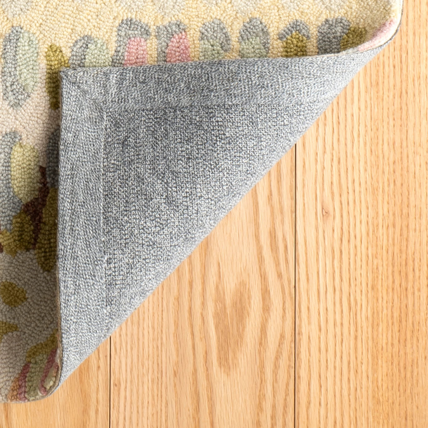 paint chip hand micro hooked wool rug | pastel paint chip hand micro hooked wool rug | pastel