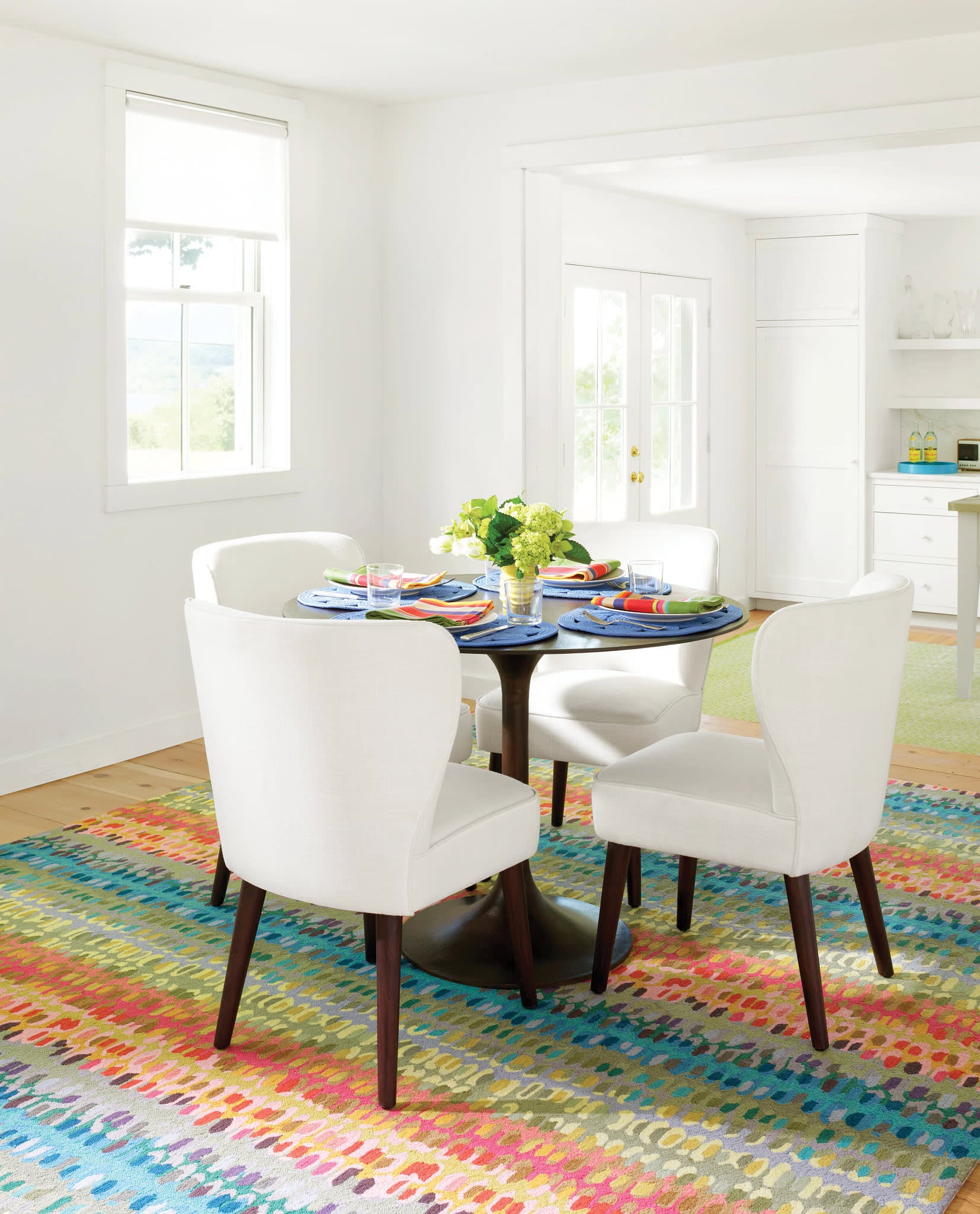 paint chip hand micro hooked wool rug | multi paint chip hand micro hooked wool rug | multi