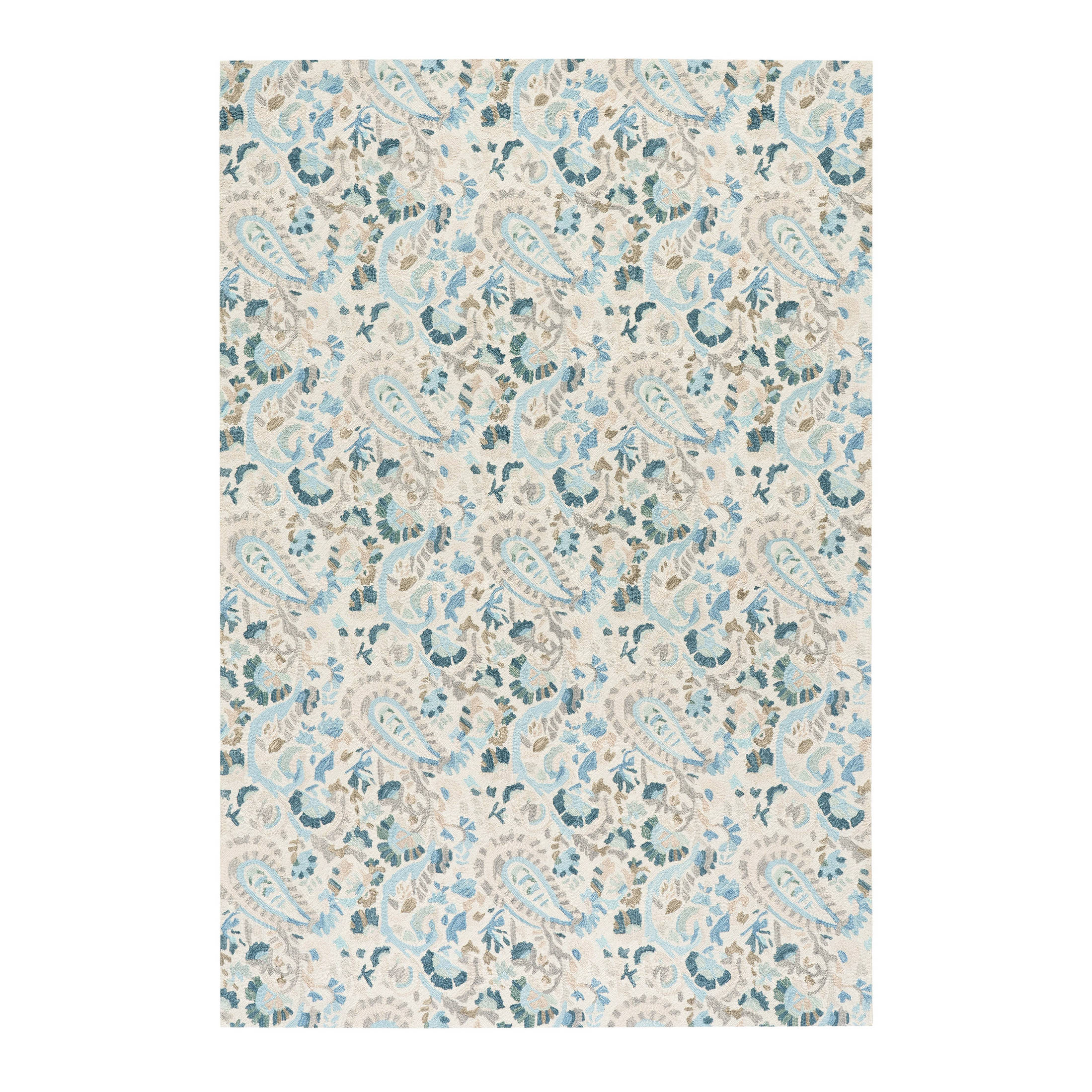 ines hand micro hooked wool rug | blue ines hand micro hooked wool rug | blue
